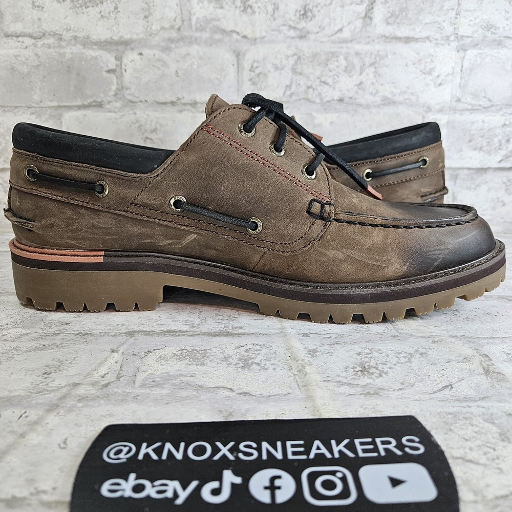 Sperry Authentic Original Lug 3-Eye Brown Leather Boat STS25156 Men's Size 11.5 - Picture 5 of 7